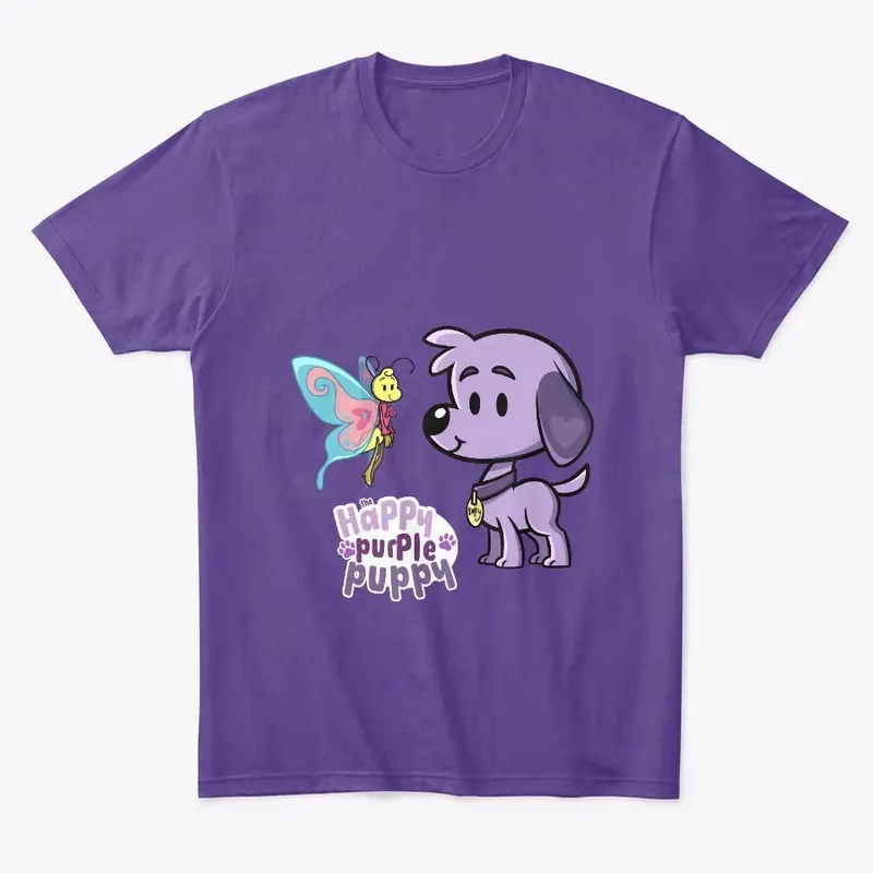 Happy Purple Puppy and Bula Butterfly